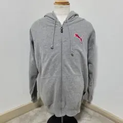 PUMA/プーマ フルジップ パーカー【L】フーディ グレー メンズ