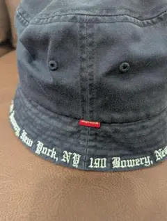 Supreme Embroidered Brim Crusher 紺 バケハ