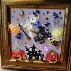 シーグラスアートno.241 Halloween白黒ねこちゃん達