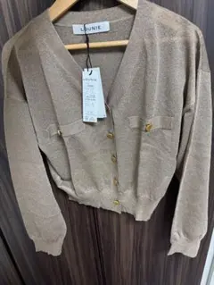 【新品タグ付き】 LOUNIE シアーラメカーディガン