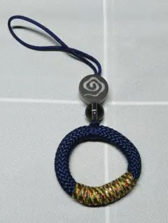 フィンガーストラップ ダークブルー 紺色 中華風