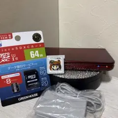 Newニンテンドー3DS LL メタリックレッド 動作品 充電器付