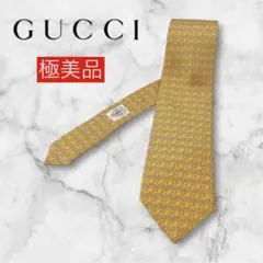 GUCCI グッチ ネクタイ インターロッキングGG柄 シルク100% イエロー