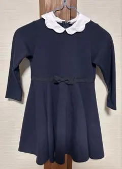 襟付き長袖ワンピース　フォーマルワンピース　110cm HusHusH