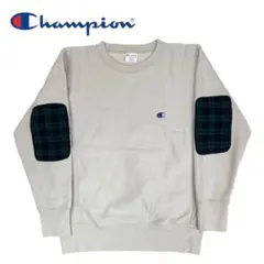 01M634◯ Champion リバースウィーブ エルボーパッチ スウェット