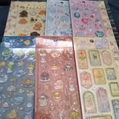 BGM 喫茶アラモード　きゅるるんシール　6セット