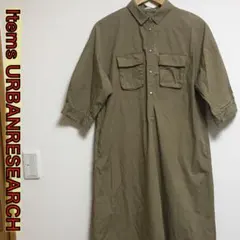 ITEMS URBANRESEARCH 半袖ロングシャツワンピース ベージュ