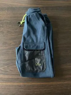 ZARA ポケット付きダークブルーロングパンツ スウェット