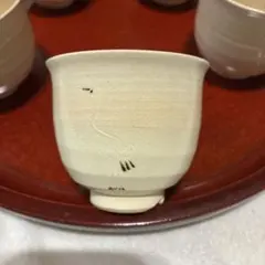 抹茶茶碗 西尾 瑞豊 清水焼 渡り鶴茶碗 陶器 鶴文様 貫入 茶道具