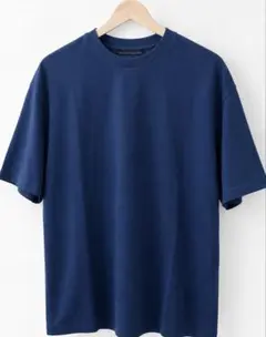 【美品】Tシャツ 綿　ネイビー