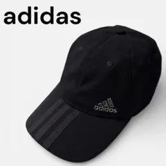 未使用✨ adidas ゴルフ シルバーロゴリボンキャップ ブラック フリー