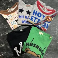 ミキハウス ダブルビー ホットビスケッツ まとめ売り ロンＴ 5点