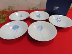 【ee3215/8】新品　Adam & Eveたち吉 陶器製 パスタボウル 5枚のサムネイル