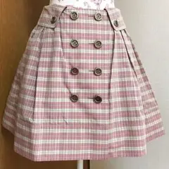 ✨️希少♥新品♥BURBERRY　ノバチェック　トレンチスカート　ロゴボタン