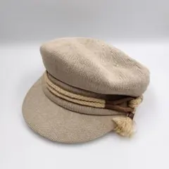 美品✨️Ca4la カシラ キャスケット キャップ ロープ ベージュ ニット