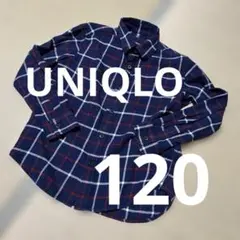 ユニクロ 120 ネルシャツ 綿100% キッズ