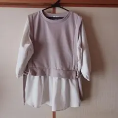 シャツ 重ね着風