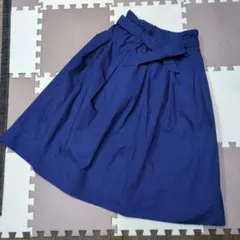 ユニクロ　 ウエストリボン フレアスカート　L　美品