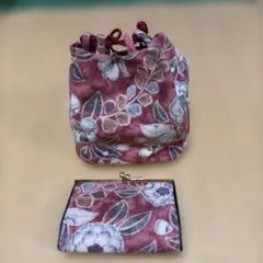 巾着袋と財布セット