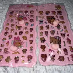 ハローキティ キャラクターシール 2シートセットෆ‪⸒⸒