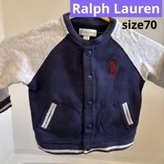 Ralph Laurenラングラー、ネイビーとグレーのボタン付きジャケット