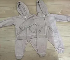 スウェット上下 パーカー パンツ 2セット H＆M セットアップ 80cm 双子