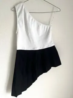 ZARAワンショルダー プリーツ アシンメトリー