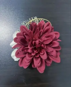 髪飾り　フラワーコサージュ　スリーコインズ　　浴衣　和装