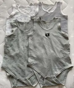 タンクトップ　ロンパース　肌着　4枚セット　90