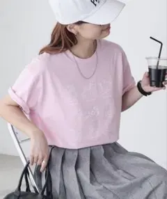 ☆完売品☆ GILDANアソートロゴ オーバーサイズ プリント TEE L