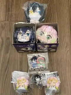 鬼滅の刃、伊黒小芭内➕甘露寺蜜璃もちころりん、おねむたん他グッズセット