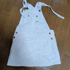 Lee ジャンバースカート ホワイト 100cm~