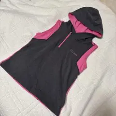 ELLE golf フード付きベスト グレーとピンクのサムネイル