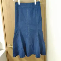 GU ステッチマーメイドロングスカート デニムスカート