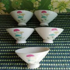 レトロ　お茶碗　5個セット　陶器