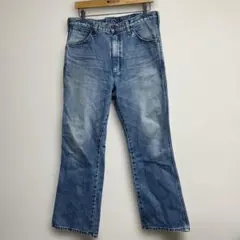 ラングラー　ブーツカットデニム ライトブルー W刺繍