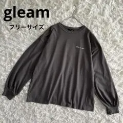 グリーム　gleam オーバーサイズ　長袖シャツ　Tシャツ　プリント　F