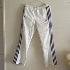 adidas トラックパンツ ホワイト ストライプ L