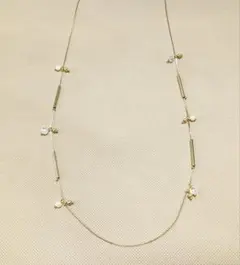 ゴールド ロングネックレス バーネックレス