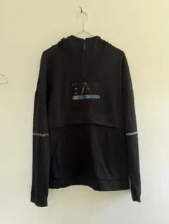 EA7 EMPORIO ARMANI ハーフジップパーカー ブラック
