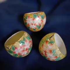 陶庵 手描き 湯呑み 3客セット 四季の花々 - メルカリ