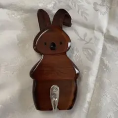 木製　うさぎ　壁掛けフック　収納