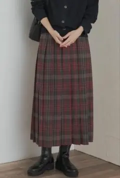 【URBAN RESEARCH DOORS】チェックプリーツスカート