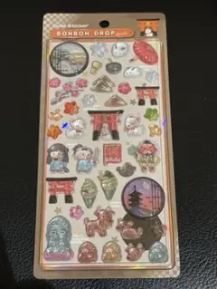 正規品　ボンボンドロップシール　和柄　古都