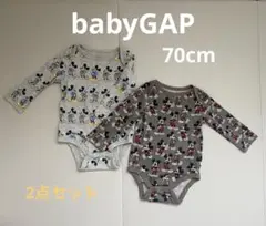 babyGAP ミッキー ロンパース 肌着2点セット