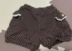ドット柄 ショートパンツ ブラウン 80cm 西松屋