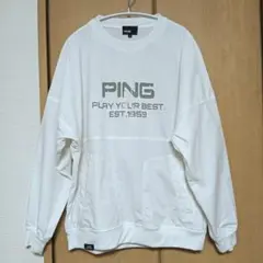 PING プルオーバー ブルゾン Mサイズ 春秋 24SS ホワイト ピン