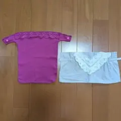 フェリシモ2点セット　胸のチラ見せを隠す　ブラに付けてチラ見せ防止のサムネイル