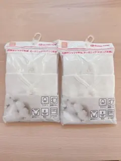 アカチャンホンポ 前開きシャツ2枚組×2 オーガニックコットン サイズ70 半袖