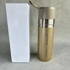 新品未使用　スタバ　スタンレー ステンレスボトル グリッターゴールド 473ml